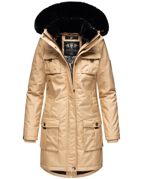 Navahoo Tiniis ladies parka winter jacket - Beige-Gr.XS