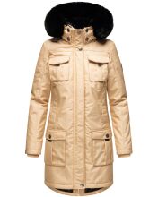 Navahoo Tiniis Damen Parka Winterjacke Beige Gr&ouml;&szlig;e S - Gr. 36