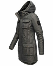 Navahoo Tiniis Damen Parka Winterjacke Anthrazit Größe S - Gr. 36