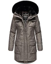 Navahoo Tiniis Damen Parka Winterjacke Grau Gr&ouml;&szlig;e XS - Gr. 34