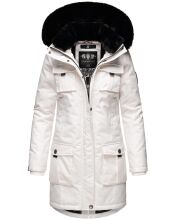 Navahoo Tiniis Damen Parka Winterjacke Weiss - Off White Gr&ouml;&szlig;e XS - Gr. 34