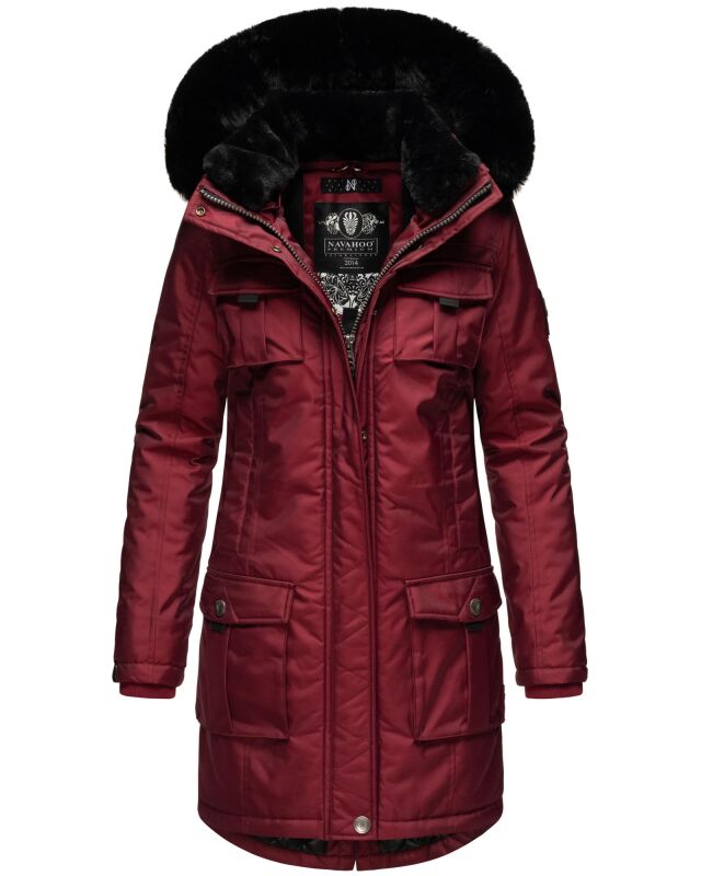 Navahoo Tiniis Damen Parka Winterjacke Bordeaux Gr&ouml;&szlig;e XS - Gr. 34