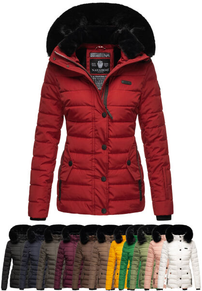 Navahoo Milianaa Winter Jacke Stepp Kurzjacke gefüttert Kapuze Kunstf,  119,90 €