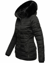 Navahoo Milianaa winter jacket quilted jacket lined hood faux fur Schwarz-Gr.XS