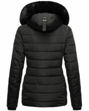 Navahoo Milianaa Winter Jacke Stepp Kurzjacke gefüttert Kapuze Kunstfell Schwarz Größe XS - Gr. 34