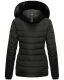 Navahoo Milianaa winter jacket quilted jacket lined hood faux fur Schwarz-Gr.XS