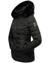 Navahoo Milianaa winter jacket quilted jacket lined hood faux fur Schwarz-Gr.S