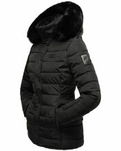 Navahoo Milianaa winter jacket quilted jacket lined hood faux fur Schwarz-Gr.M