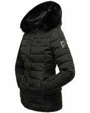 Navahoo Milianaa Winter Jacke Stepp Kurzjacke gefüttert Kapuze Kunstfell Schwarz Größe L - Gr. 40