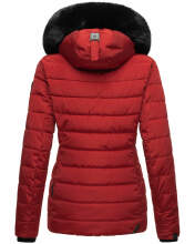 Navahoo Milianaa winter jacket quilted jacket lined hood faux fur Rot-Gr.S