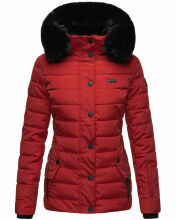 Navahoo Milianaa Winter Jacke Stepp Kurzjacke gef&uuml;ttert Kapuze Kunstfell Rot Gr&ouml;&szlig;e XXL - Gr. 44