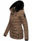 Navahoo Milianaa winter jacket quilted jacket lined hood faux fur Taupe-Gr.XS
