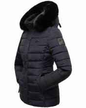 Navahoo Milianaa winter jacket quilted jacket lined hood faux fur Navy-Gr.XS