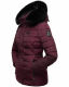 Navahoo Milianaa Winter Jacke Stepp Kurzjacke gefüttert Kapuze Kunstfell Aubergine Größe S - Gr. 36