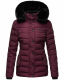 Navahoo Milianaa winter jacket quilted jacket lined hood faux fur Aubergine-Gr.M