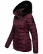 Navahoo Milianaa winter jacket quilted jacket lined hood faux fur Aubergine-Gr.M