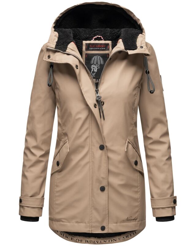 Navahoo Lindraa Damen Regenjacke Taupe Gr&ouml;&szlig;e XXL
