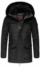 Navahoo Luaan Herren Winterjacke mit Kapuze Schwarz-Gr.S