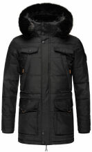 Navahoo Luaan Herren Winterjacke mit Kapuze Schwarz-Gr.S