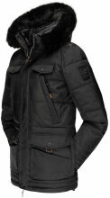 Navahoo Luaan Herren Winterjacke mit Kapuze Schwarz-Gr.S