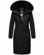 Navahoo Fahmiyaa Damen lange Winterjacke mit Kapuze Schwarz XS - Gr. 34