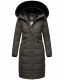 Navahoo Fahmiyaa Damen lange Winterjacke mit Kapuze Anthrazit XS - Gr. 34