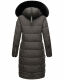 Navahoo Fahmiyaa Damen lange Winterjacke mit Kapuze Anthrazit XS - Gr. 34