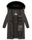 Navahoo Fahmiyaa Damen lange Winterjacke mit Kapuze Anthrazit XS - Gr. 34