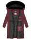 Navahoo Fahmiyaa ladies long hooded winter jacket Weinrot-Gr.S