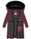 Navahoo Fahmiyaa ladies long hooded winter jacket Weinrot-Gr.XXL