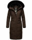 Navahoo Fahmiyaa ladies long hooded winter jacket Schoko-Gr.S