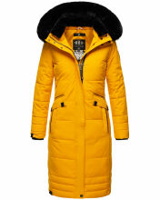 Navahoo Fahmiyaa Damen lange Winterjacke mit Kapuze Gelb...