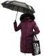 Navahoo Cosimaa Damen Parka Winterjacke mit Regenschirm und Tragetasche Weinrot-Gr.XXL
