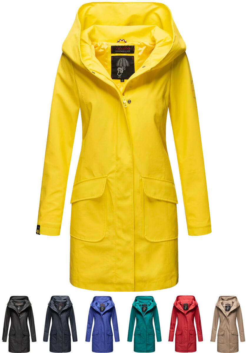 taillierter regenmantel damen