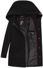 Marikoo Mayleen Damen Softshell Regenjacke mit Kapuze Schwarz-Gr.M