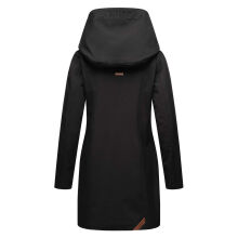 Marikoo Mayleen Damen Softshell Regenjacke mit Kapuze Schwarz-Gr.M