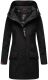 Marikoo Mayleen Damen Softshell Regenjacke mit Kapuze Schwarz-Gr.M