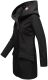 Marikoo Mayleen Damen Softshell Regenjacke mit Kapuze Schwarz-Gr.M