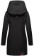 Marikoo Mayleen Damen Softshell Regenjacke mit Kapuze Schwarz-Gr.M