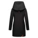 Marikoo Mayleen Damen Softshell Regenjacke mit Kapuze Schwarz-Gr.M