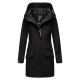 Marikoo Mayleen Damen Softshell Regenjacke mit Kapuze Schwarz-Gr.L