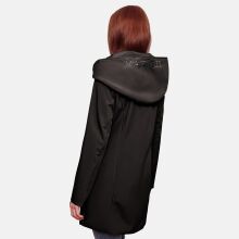 Marikoo Mayleen Damen Softshell Regenjacke mit Kapuze Schwarz-Gr.XXXL