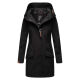 Marikoo Mayleen Damen Softshell Regenjacke mit Kapuze Schwarz-Gr.XXXL