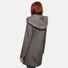 Marikoo Mayleen Damen Softshell Regenjacke mit Kapuze Anthrazit-Gr.XL