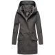 Marikoo Mayleen Damen Softshell Regenjacke mit Kapuze Anthrazit-Gr.XL