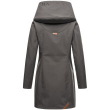 Marikoo Mayleen Damen Softshell Regenjacke mit Kapuze Anthrazit-Gr.XXL