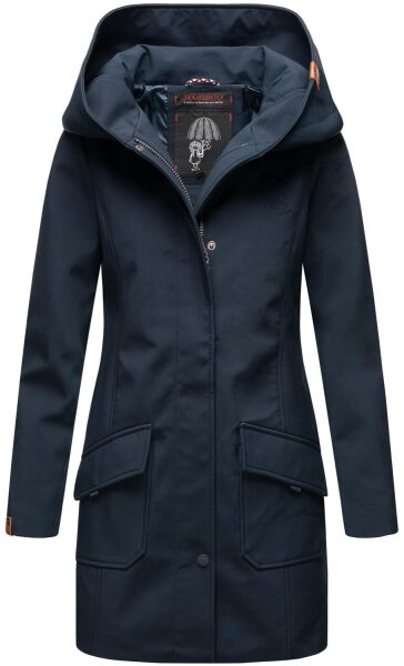 Marikoo Mayleen Damen Softshell Regenjacke mit Kapuze Navy-Gr.XS