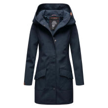 Marikoo Mayleen Damen Softshell Regenjacke mit Kapuze Navy-Gr.M