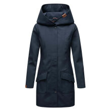 Marikoo Mayleen Damen Softshell Regenjacke mit Kapuze Navy-Gr.M