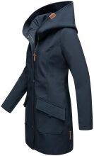 Marikoo Mayleen Damen Softshell Regenjacke mit Kapuze Navy-Gr.L